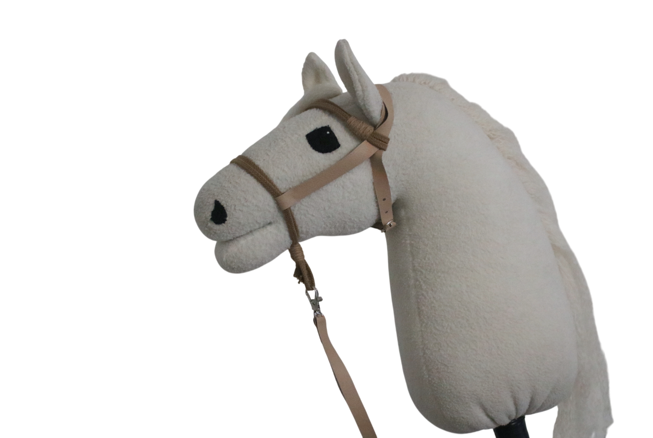 Beige nahka, vaaleanruskea naru / Beige leather, light brown rope